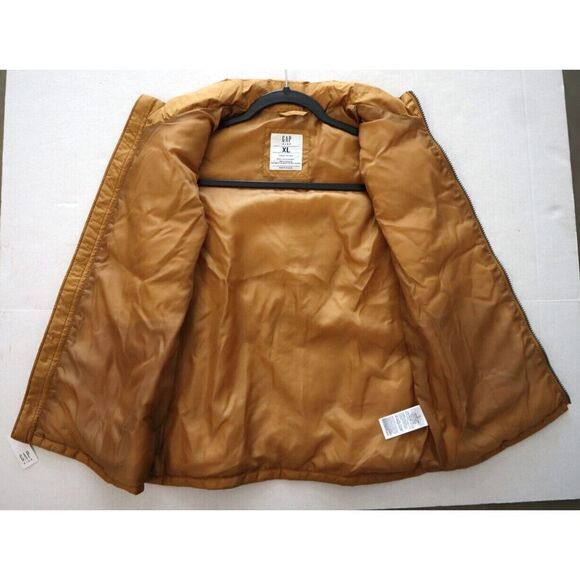 Gap 418456 Kids Sz XL (12) Honey Mustard Yellow ColdControl Quilted Puffer Vest - Picture 9 of 9